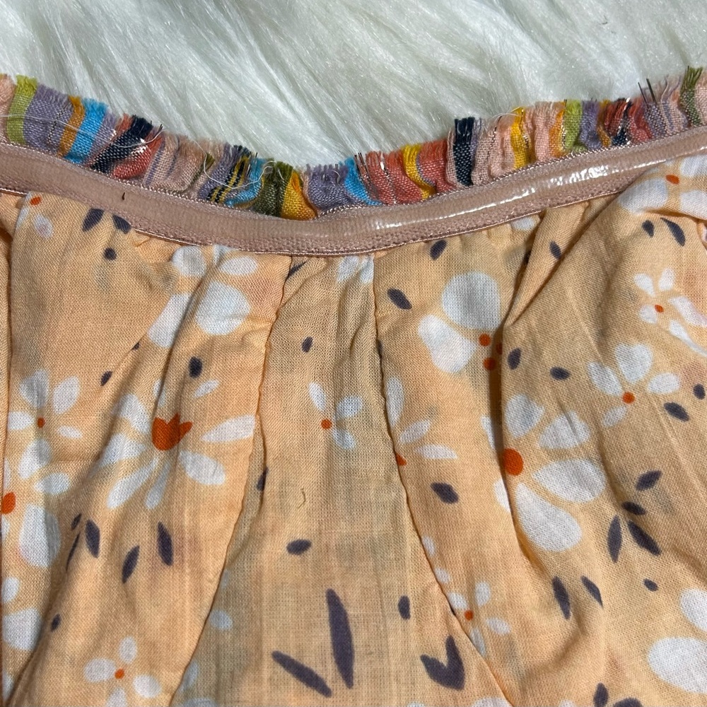 #0234 Anthropology Colorful Strapless Smocked Tube Top-M - Picture 6 of 10